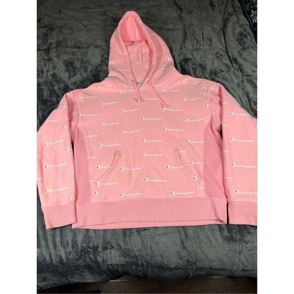 Vintage Y2K reverse weave champion sweater, pink size L - Picture 1 of 8